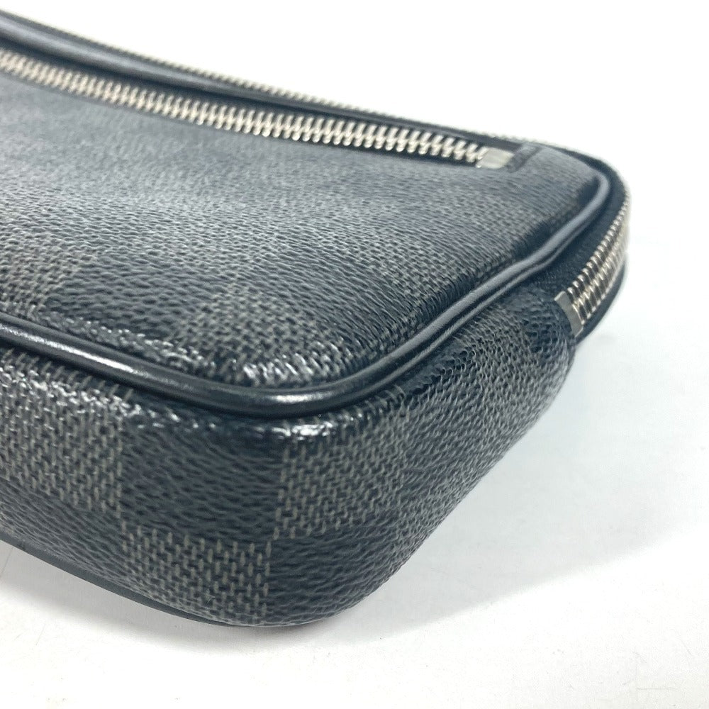 LOUIS VUITTON business bag N60182 Damier Grafitto Canvas black Damier Grafitte Alpha clutch unisex(Unisex)