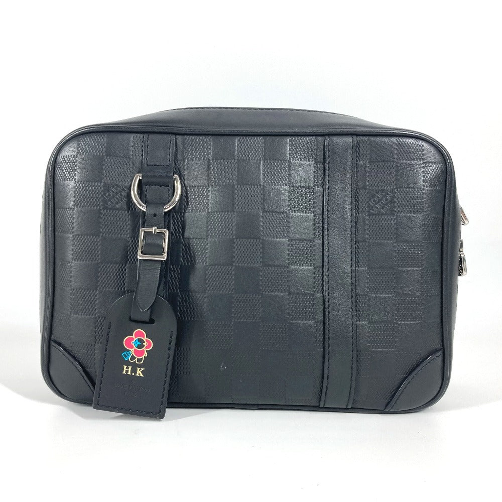 LOUIS VUITTON Shoulder Bag Damier Anfini Leather black Damier Anfini Sirius Messenger