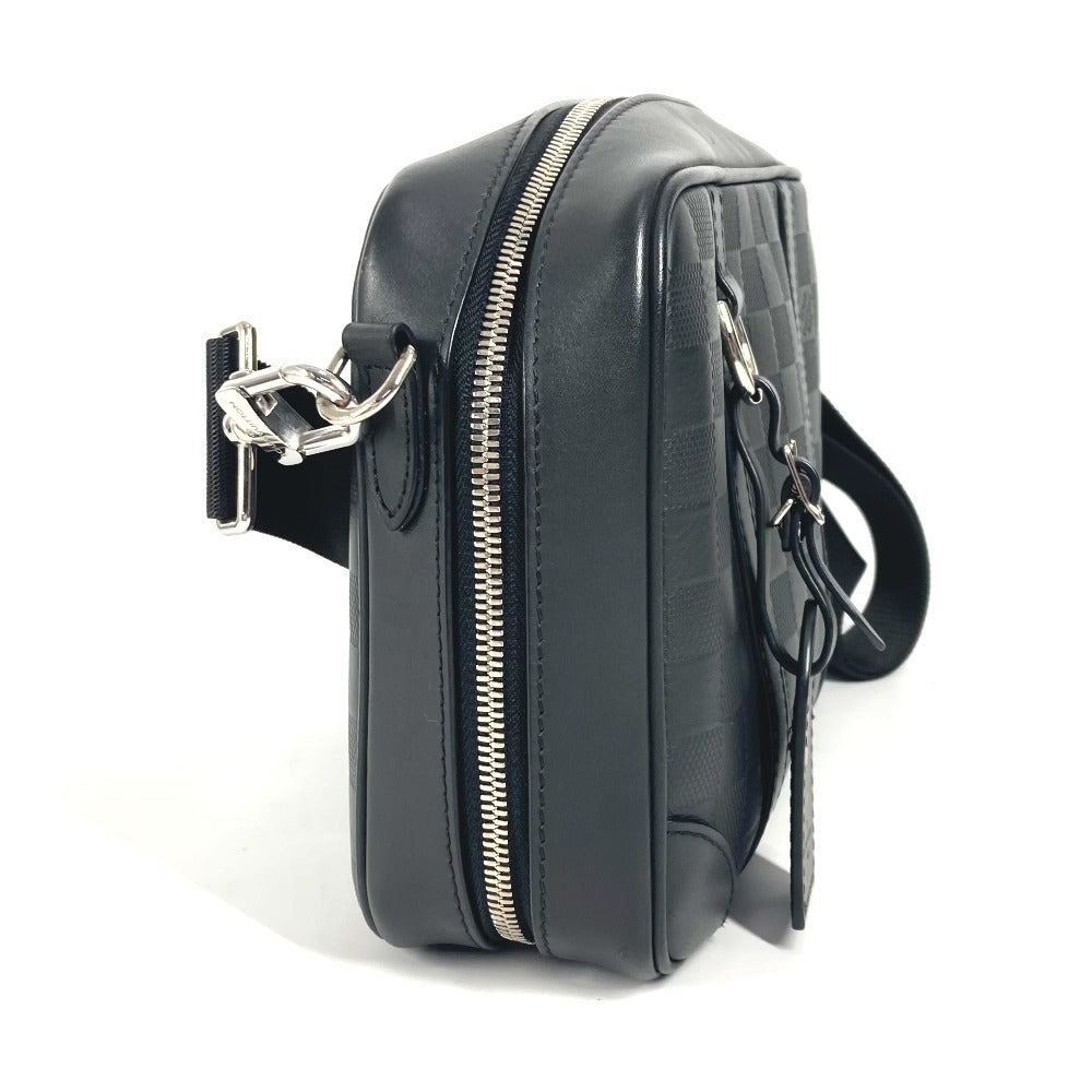 LOUIS VUITTON Shoulder Bag Damier Anfini Leather black Damier Anfini Sirius Messenger