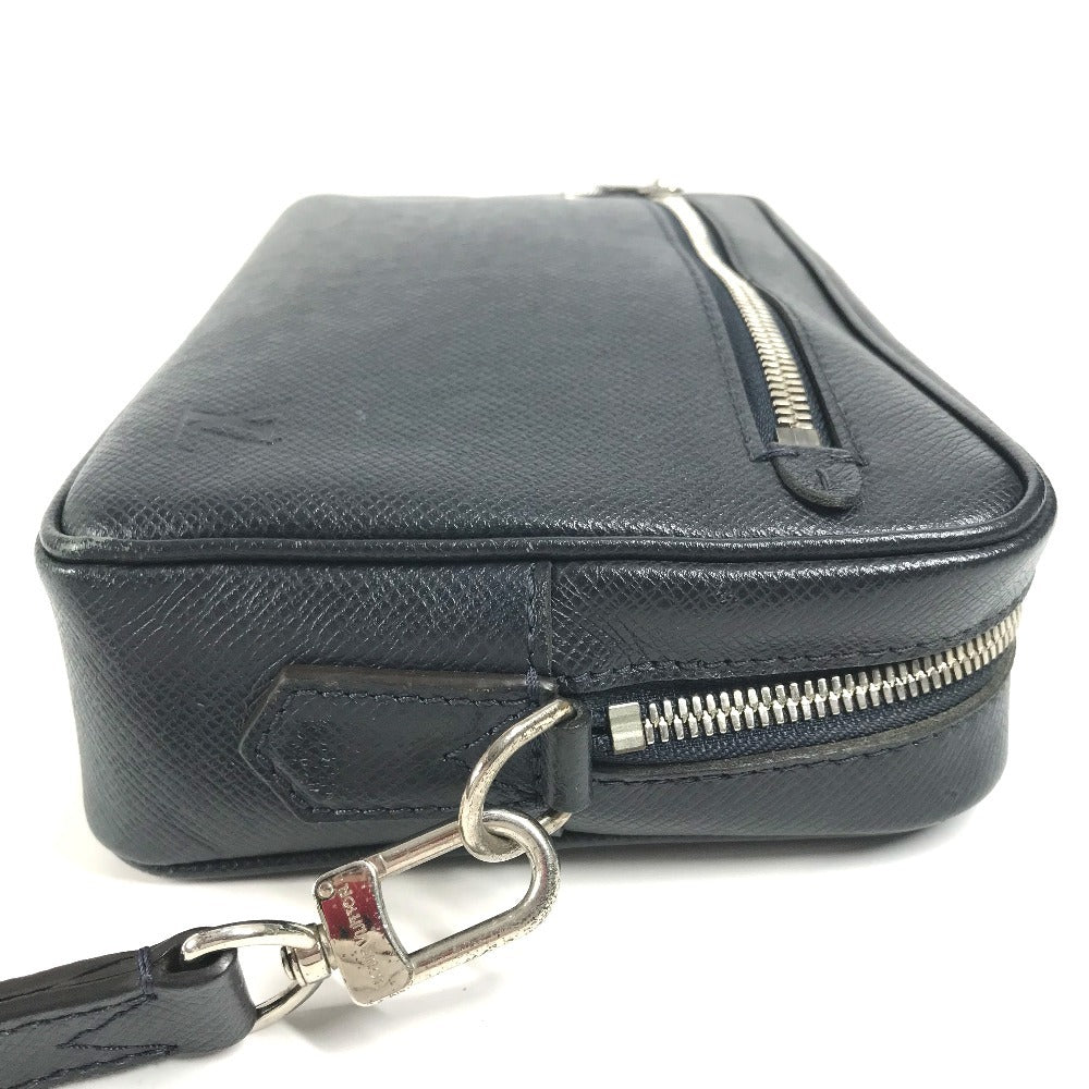 LOUIS VUITTON business bag Taiga Leather Navy Taiga Pochette Kasai