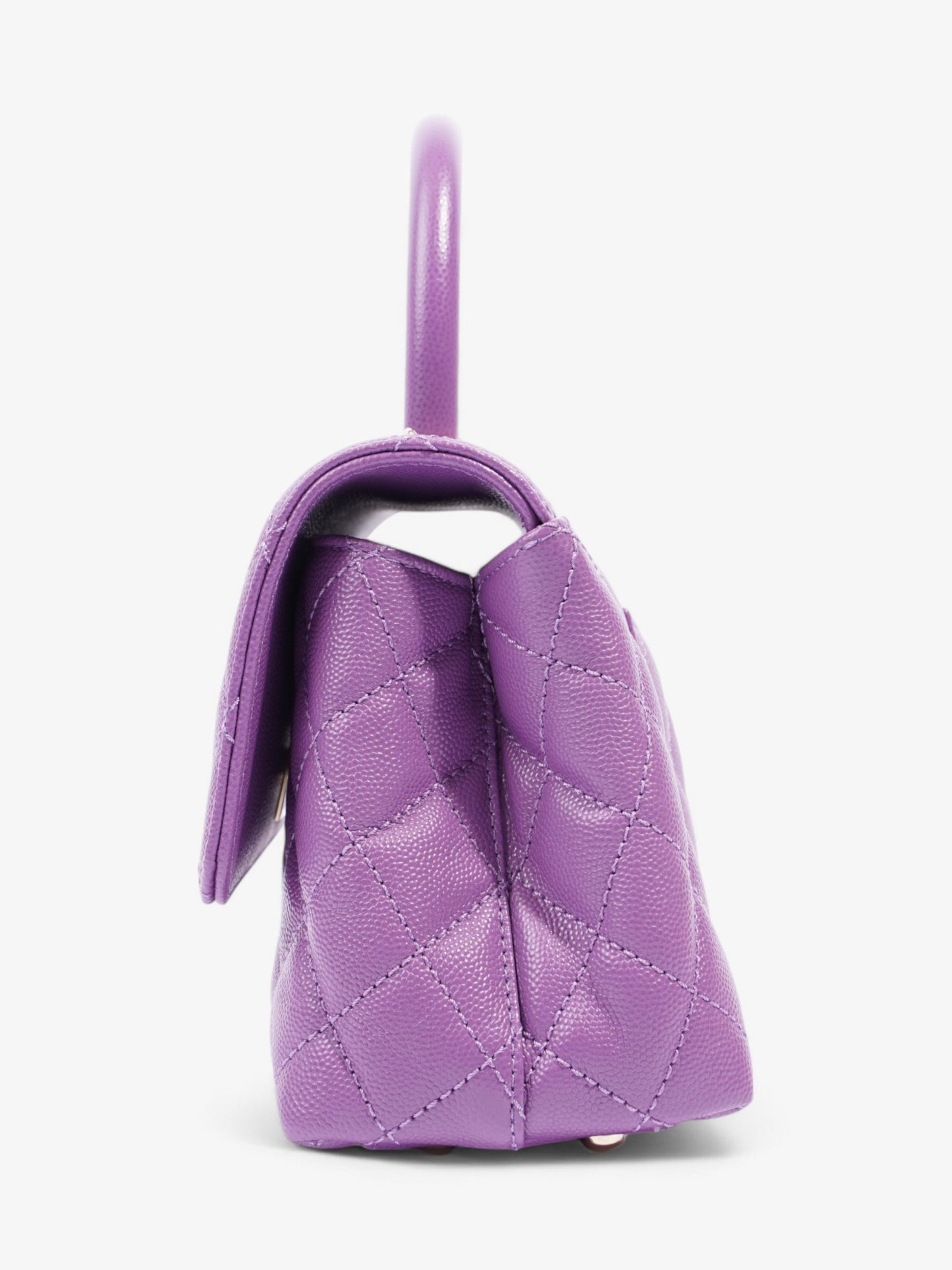 Chanel Coco Handle Flap Purple Caviar Leather Mini