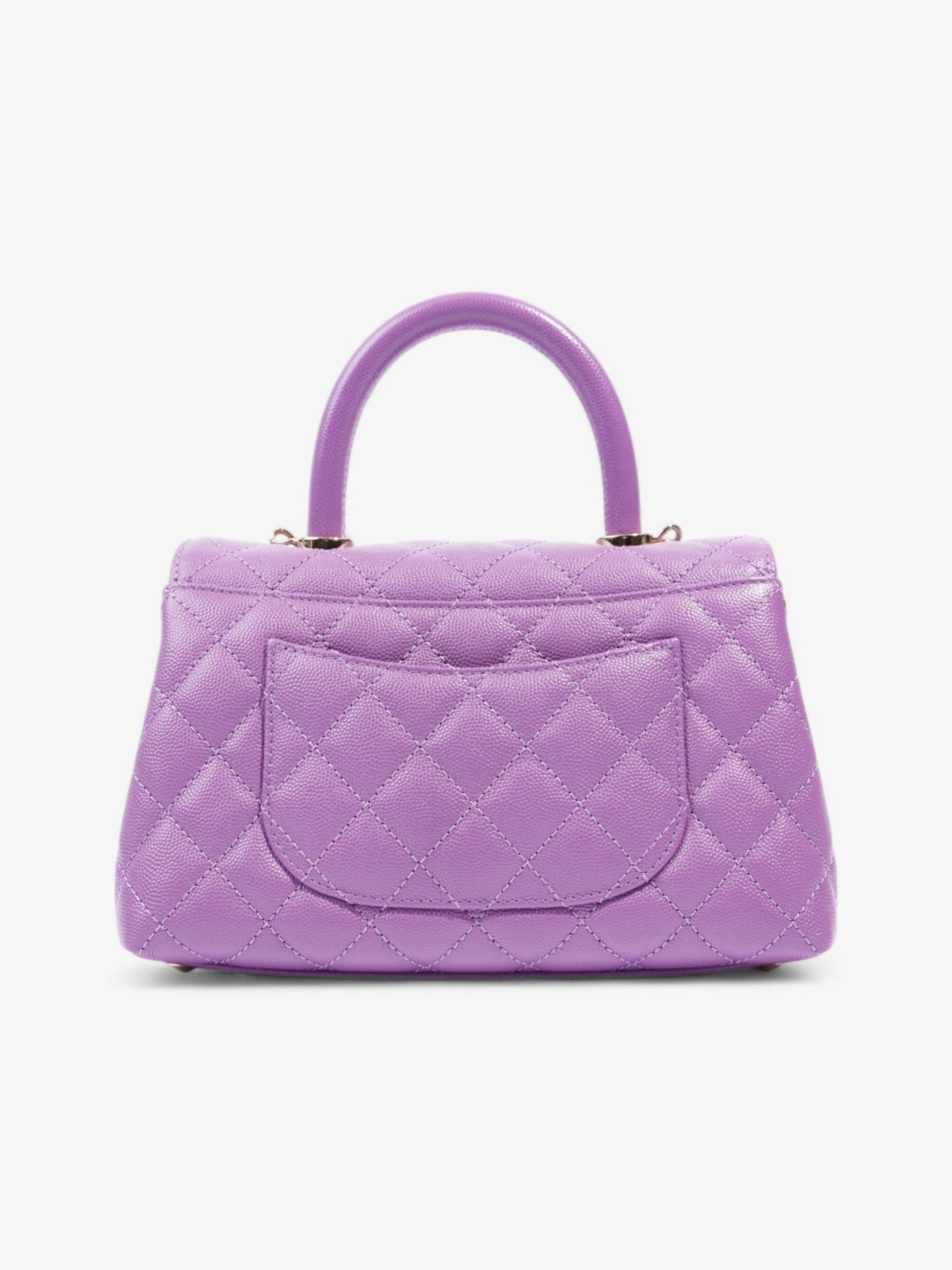 Chanel Coco Handle Flap Purple Caviar Leather Mini