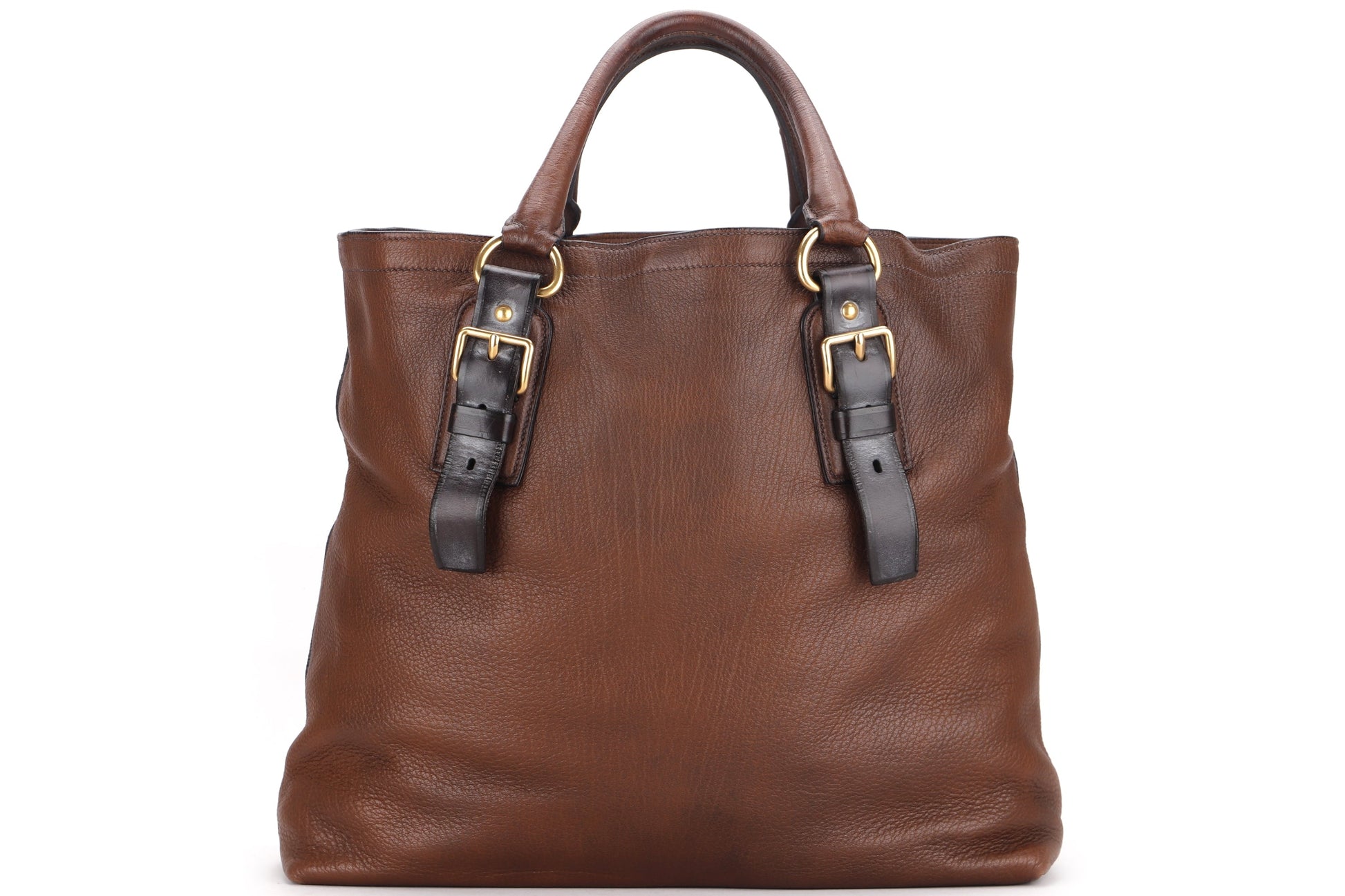 PRADA HOBO BROWN DEERSKIN GOLD HARDWARE, NO DUST COVER & BOX
