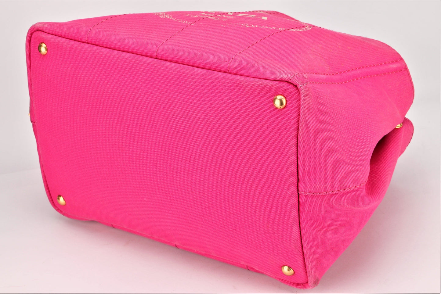 PRADA CANAPA TOTE, PINK DENIM, WITH STRAP, NO CARD & DUST COVER