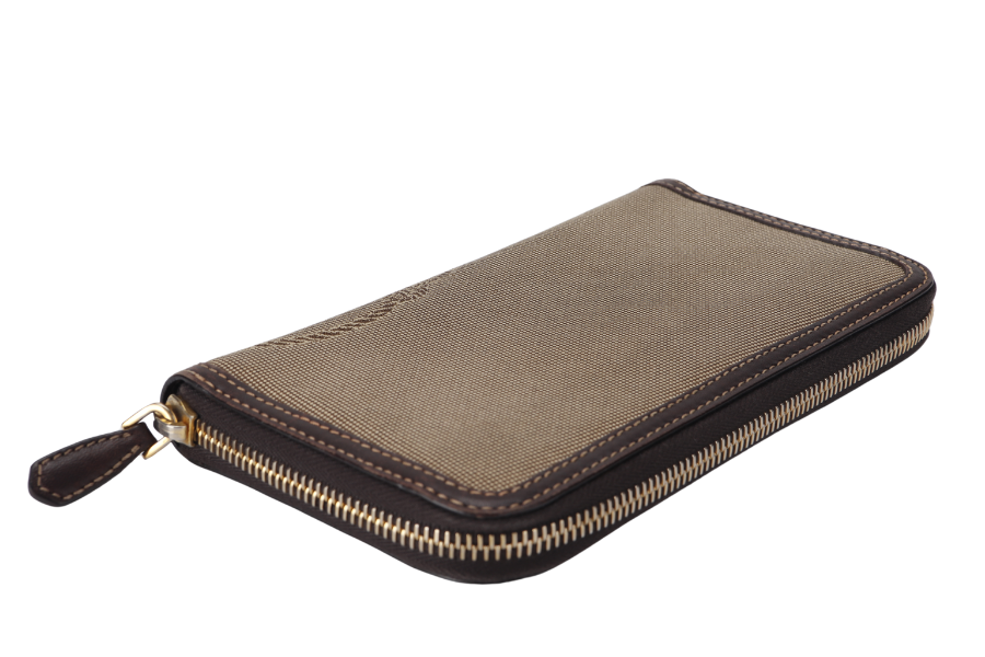 PRADA JACQUARD LOGO LONG ZIPPY WALLET NO DUST COVER AND NO BOX