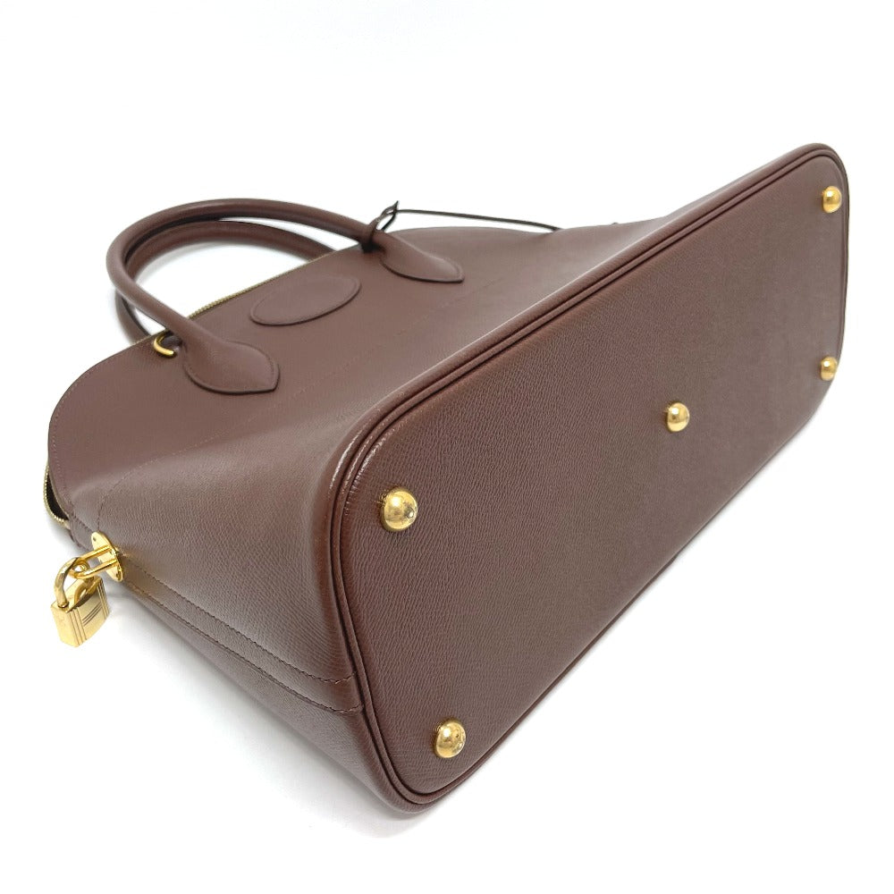 HERMES Handbag leather Brown Bored 35 Women