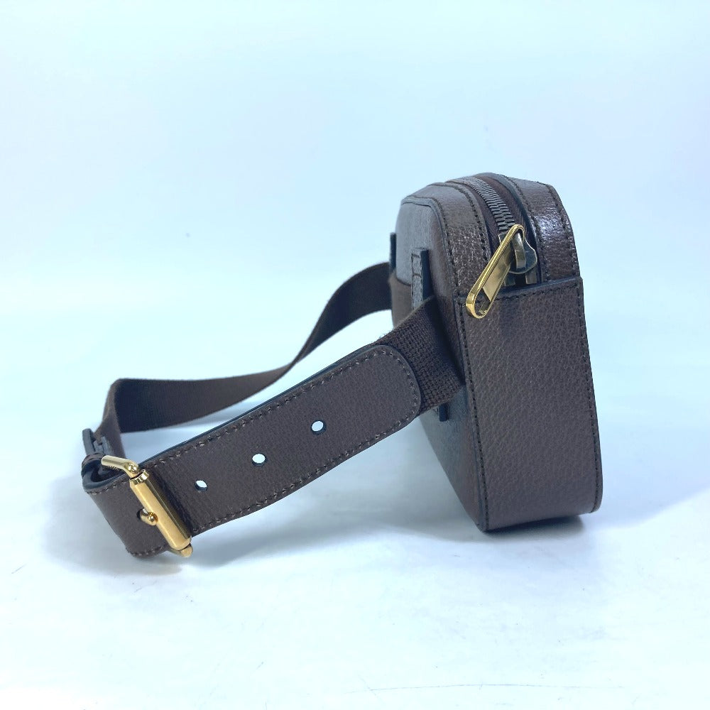 GUCCI Sling bag 602695 leather Brown cross bag belt bag 100th anniversary logo mens