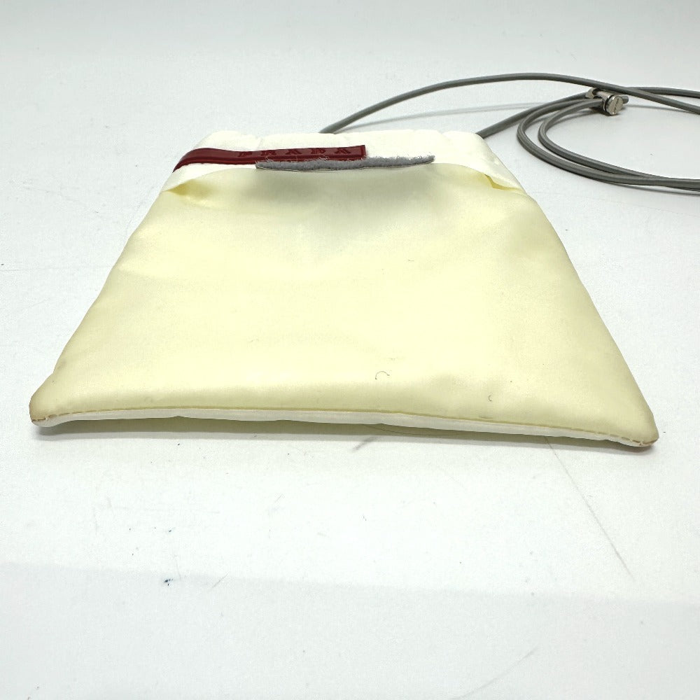 PRADA Shoulder Bag Nylon white Sports logo