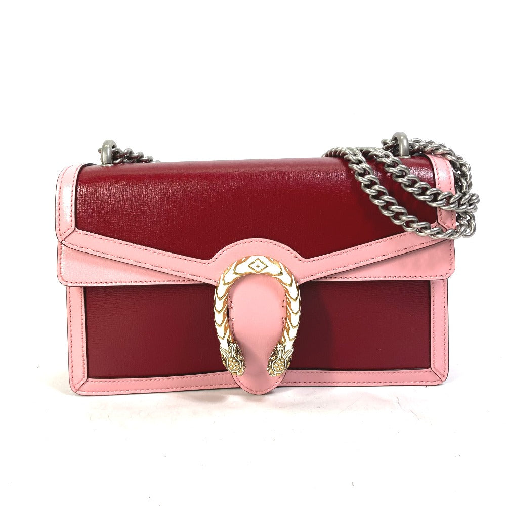 GUCCI Shoulder Bag 400249 leather pink Bicolor Bag Duonisos Women