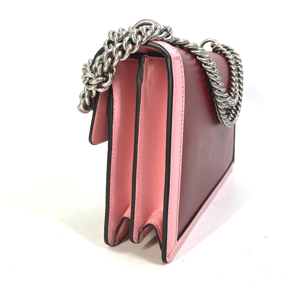 GUCCI Shoulder Bag 400249 leather pink Bicolor Bag Duonisos Women