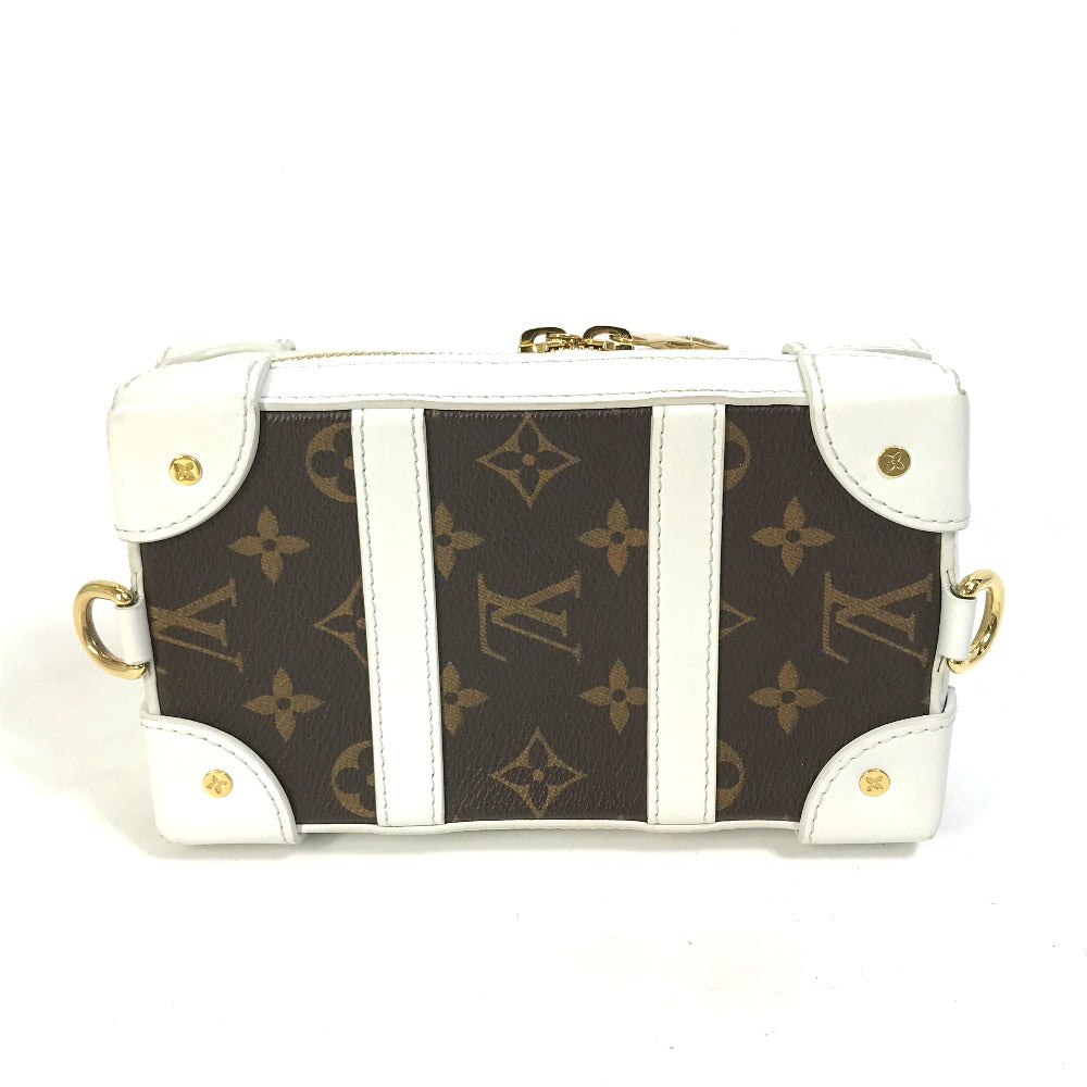 LOUIS VUITTON Shoulder Bag Leather, Monogram Canvas white LVxNBA Soft Trunk Phone Box mens