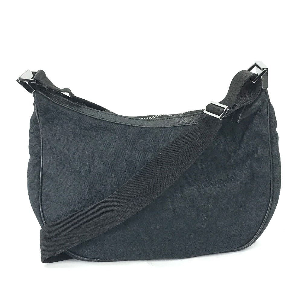 GUCCI Shoulder Bag 122790 Leather / canvas black GG Women