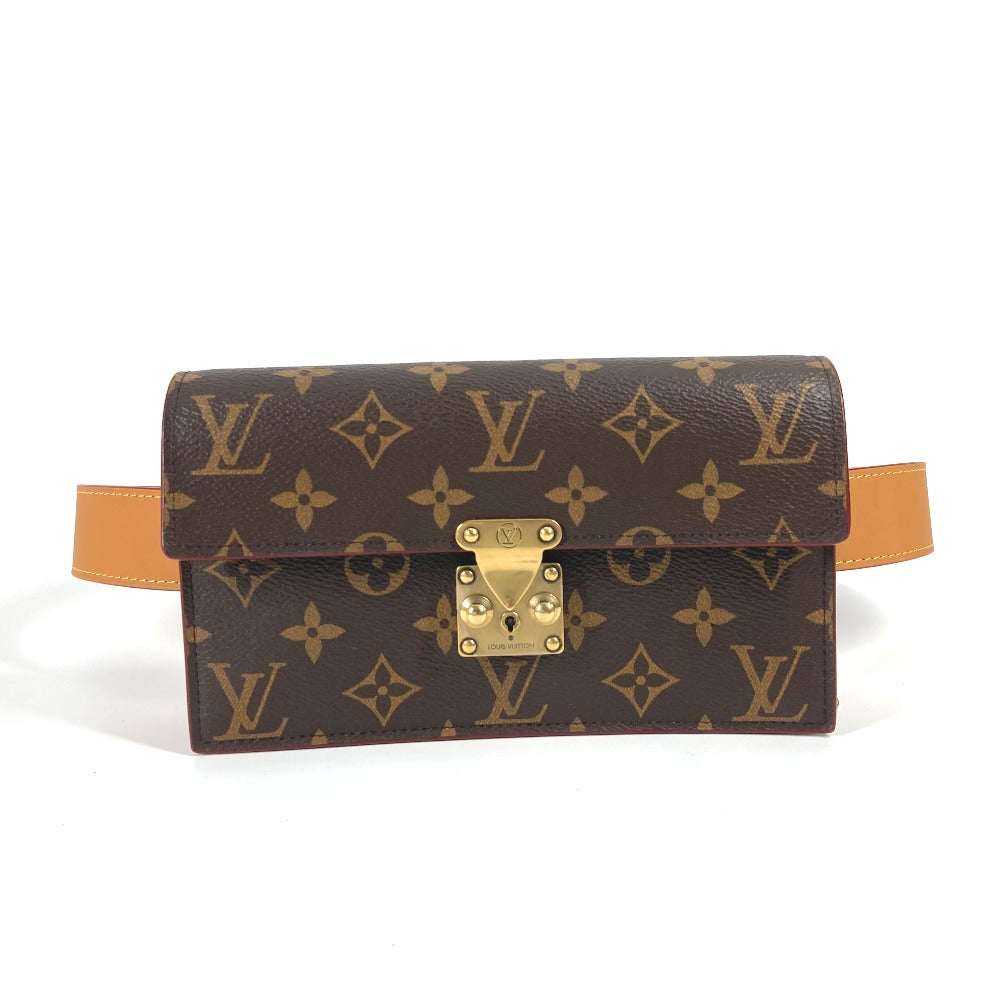 LOUIS VUITTON Waist bag Monogram canvas Brown Monogram S-Lock Belt Pouch PM Women