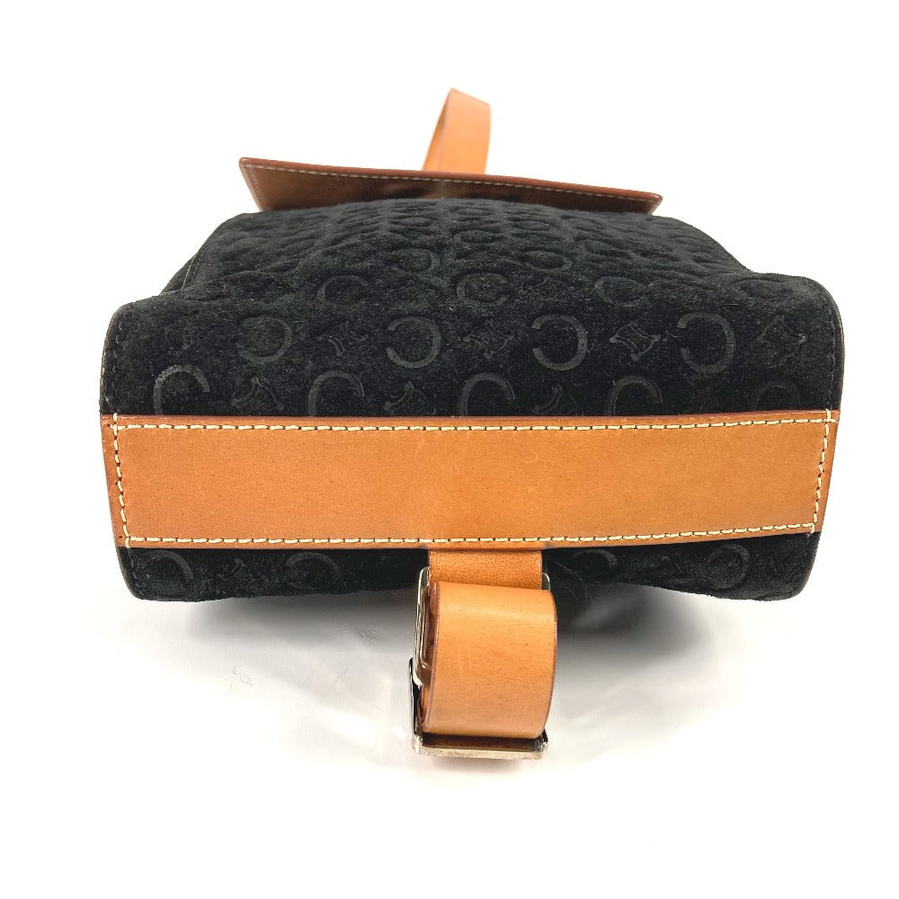 CELINE Shoulder Bag Leather / suede Brown Cross Sling bag logo macadam Women