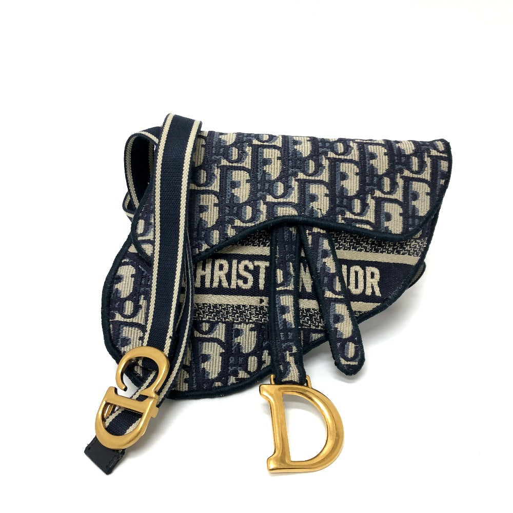 Dior Waist bag S5632CRIW Jacquard Navy saddle Women