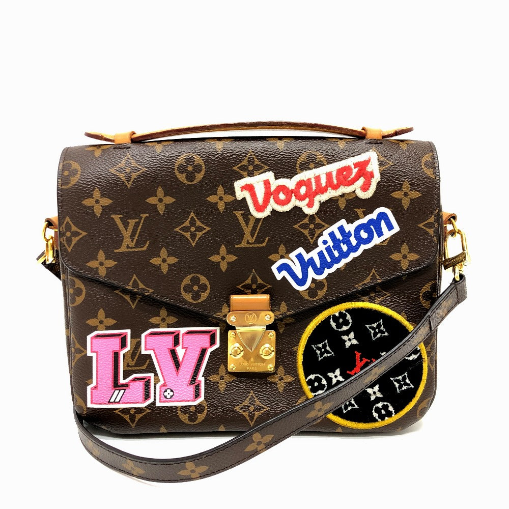 LOUIS VUITTON Handbag Monogram canvas Brown Pochette Metis MM Women