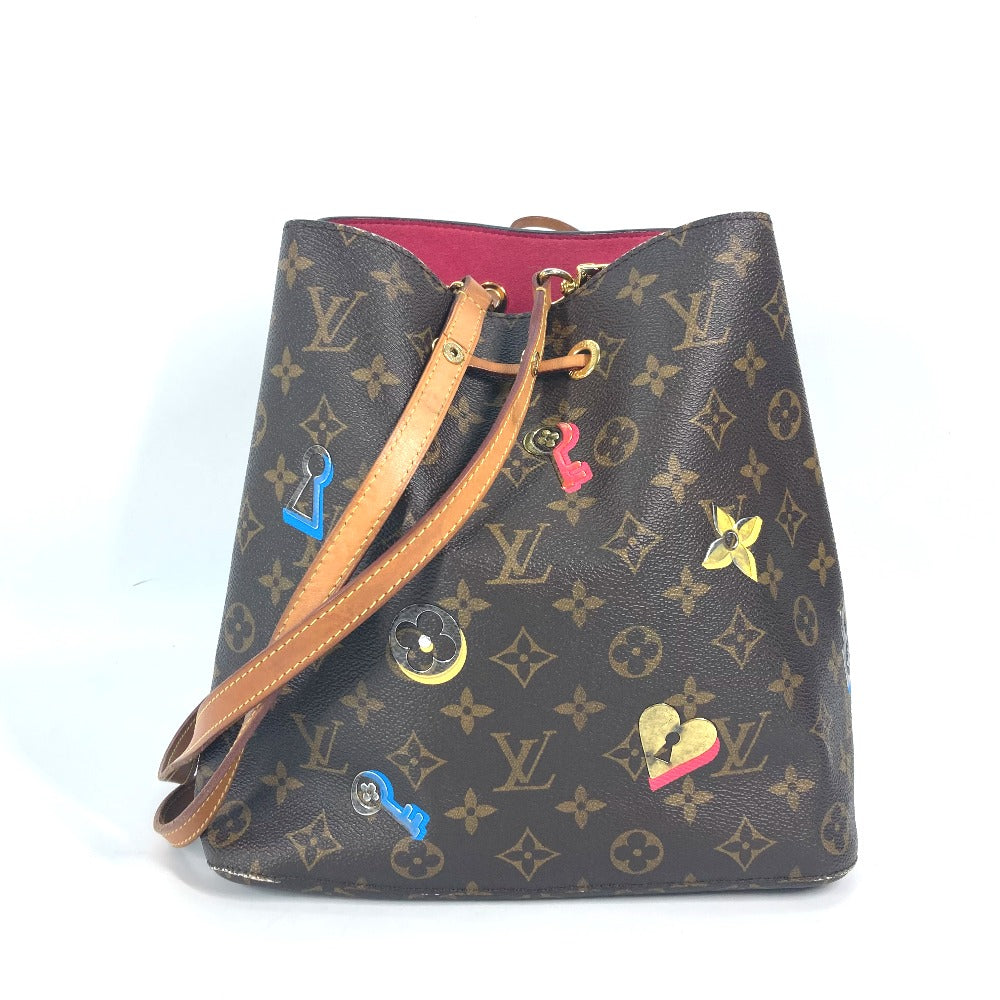 LOUIS VUITTON Shoulder Bag Monogram canvas Brown Monogram Love Block Neonoe Women