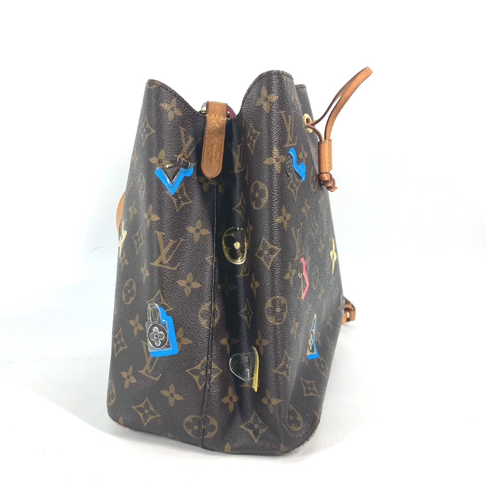 LOUIS VUITTON Shoulder Bag Monogram canvas Brown Monogram Love Block Neonoe Women