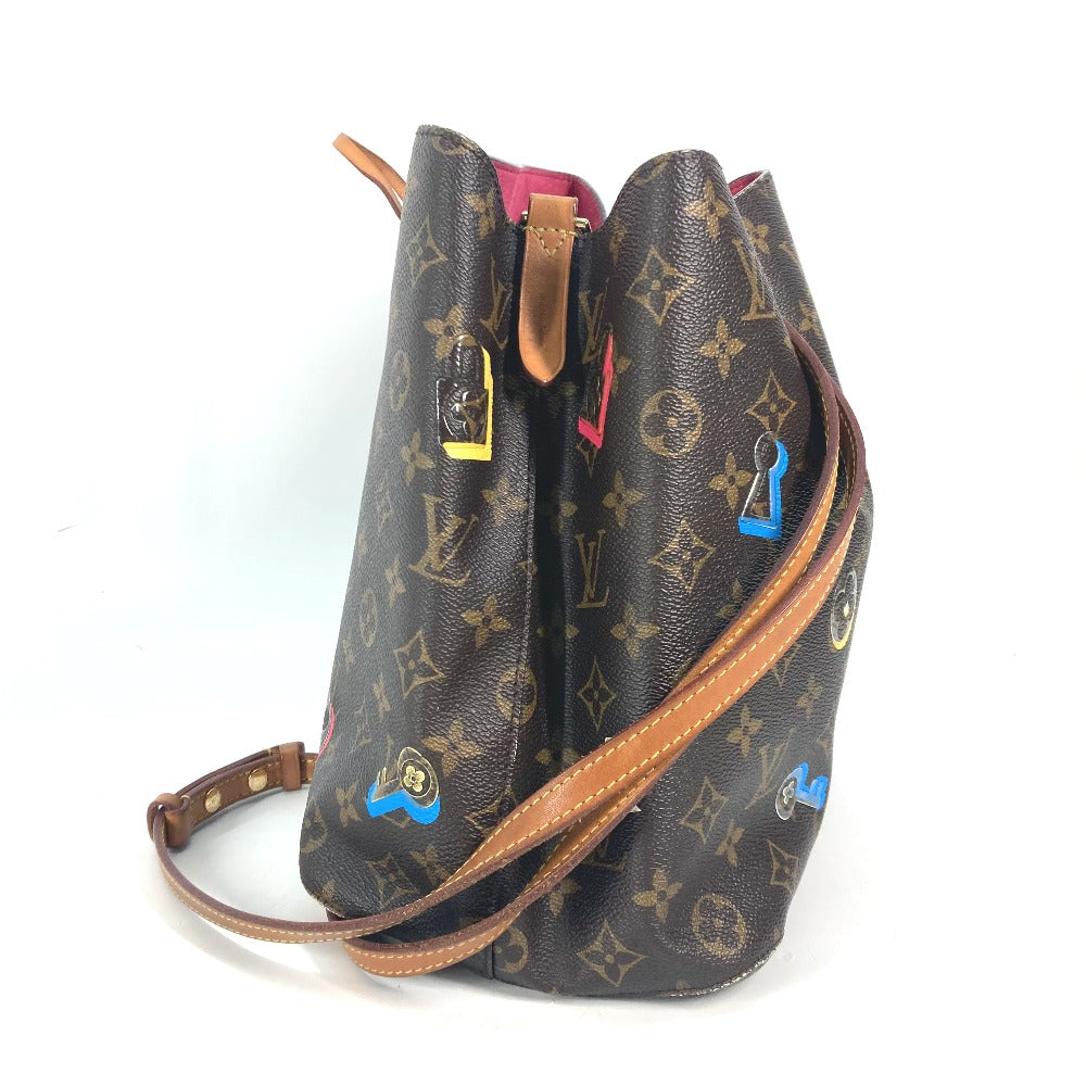 LOUIS VUITTON Shoulder Bag Monogram canvas Brown Monogram Love Block Neonoe Women