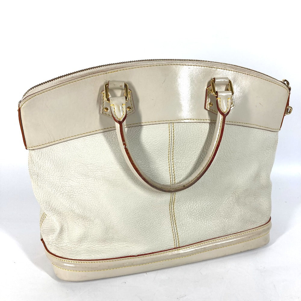 LOUIS VUITTON Handbag Suhari leather white Suhari LockitMM Women