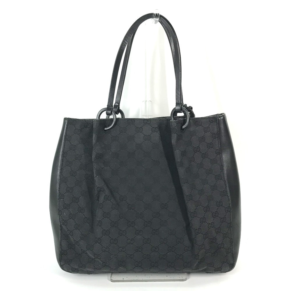 GUCCI Shoulder Bag 101920 GG canvas / leather black With porch GG Women