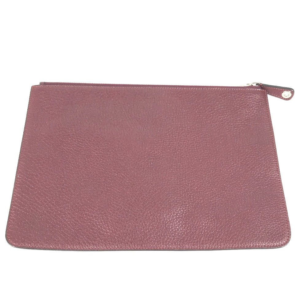 FENDI Clutch bag 7N0078 leather Brown type Pouch pouch Telephone Design mens