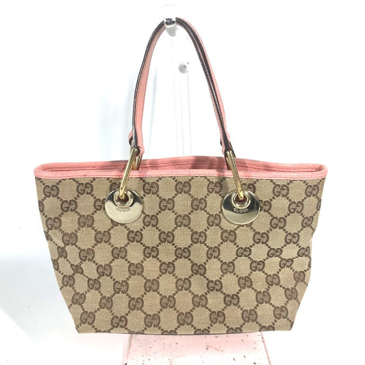 GUCCI Shoulder Bag 120844 GG canvas / leather beige GG Women