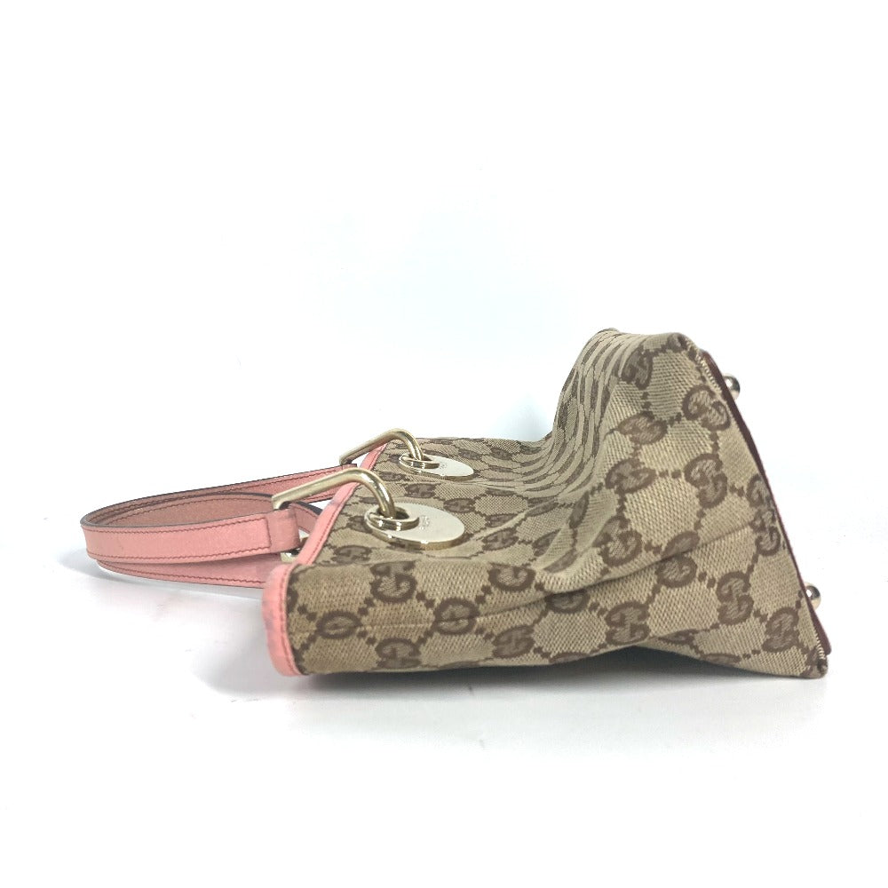 GUCCI Shoulder Bag 120844 GG canvas / leather beige GG Women