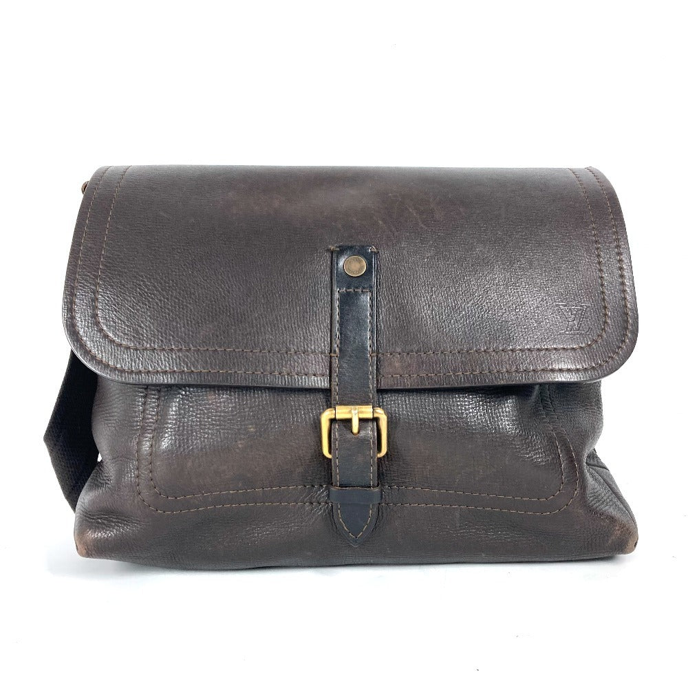 LOUIS VUITTON Shoulder Bag Utah leather Brown Utah Ohama