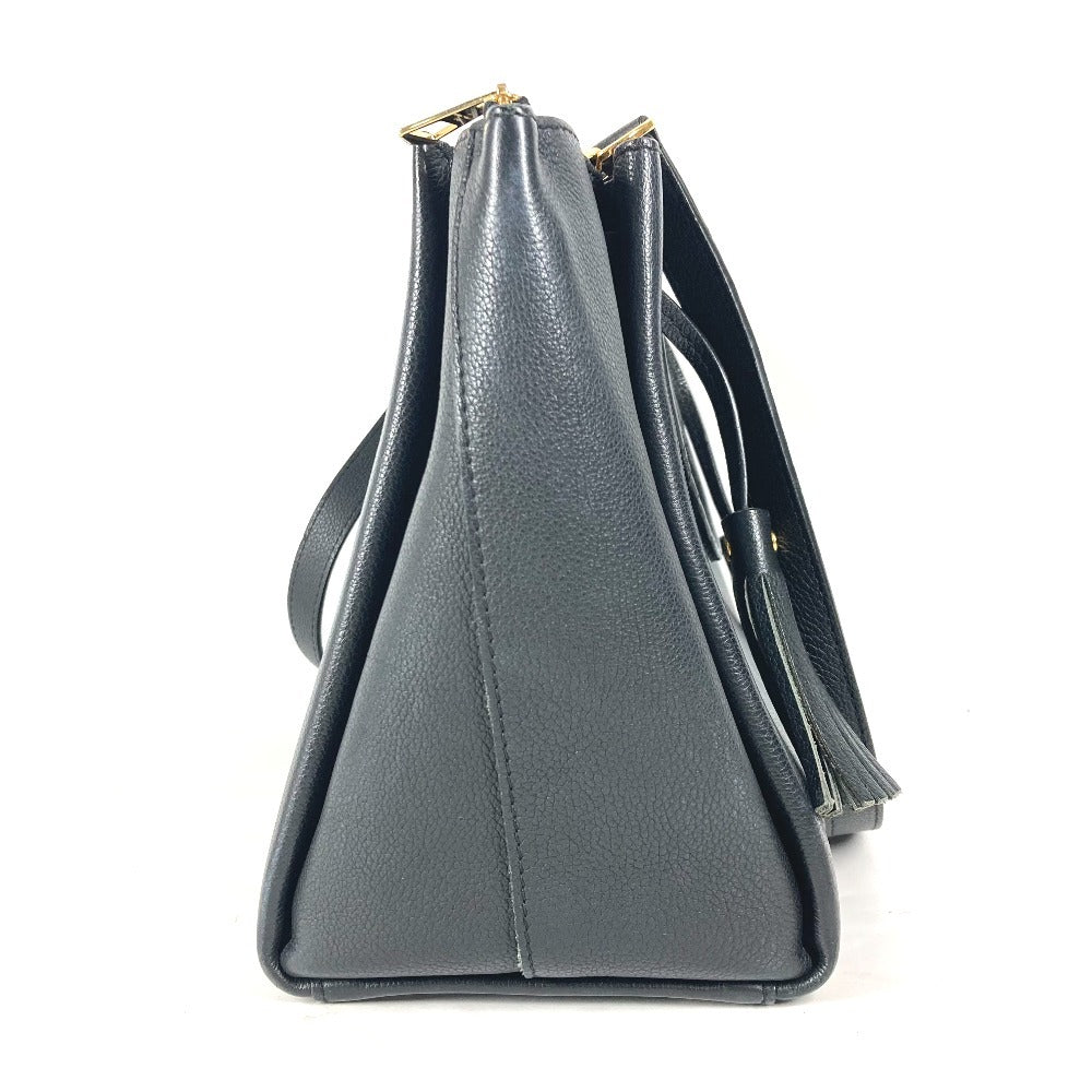 Elegant Women's Shoulder Bag | LOUIS VUITTON Shoulder Bag leather black With tassel Rock meat
