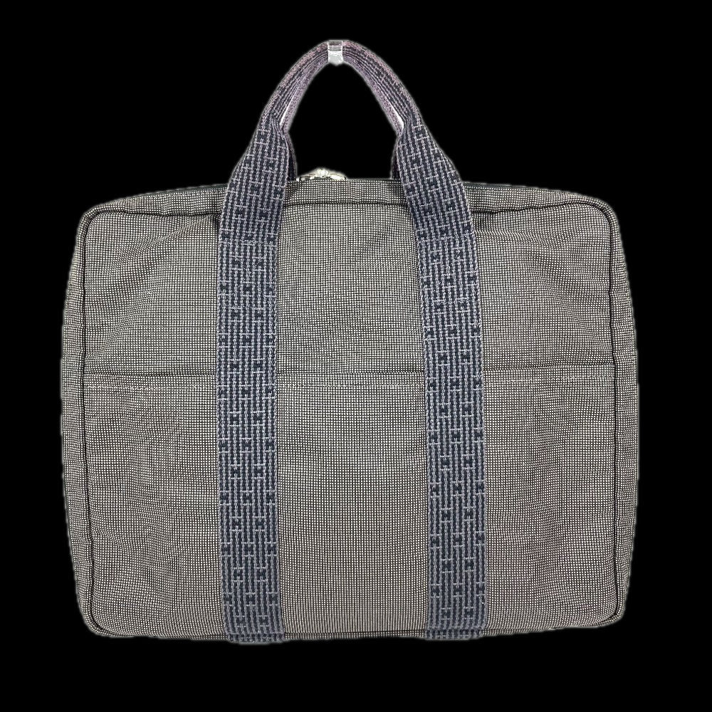 HERMES Handbag canvas gray Her Line PC case