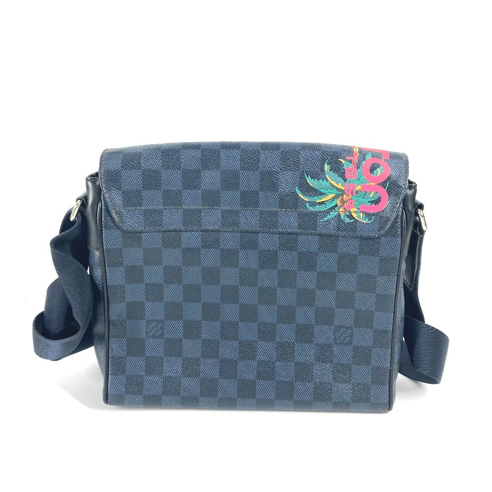 LOUIS VUITTON Shoulder Bag Damier Cobalt Canvas Navy Damier Cobalt District PM