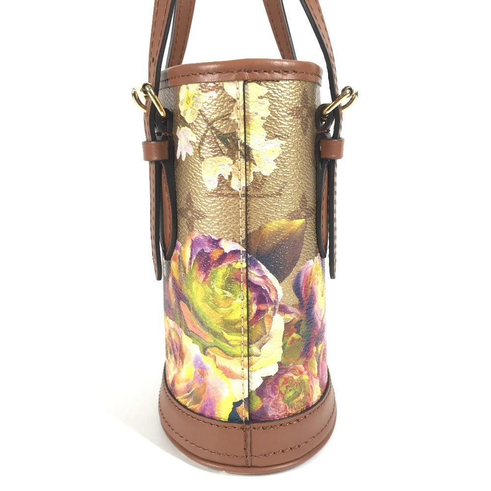 LOUIS VUITTON Shoulder Bag leather gold LV Garden Nano Bucket