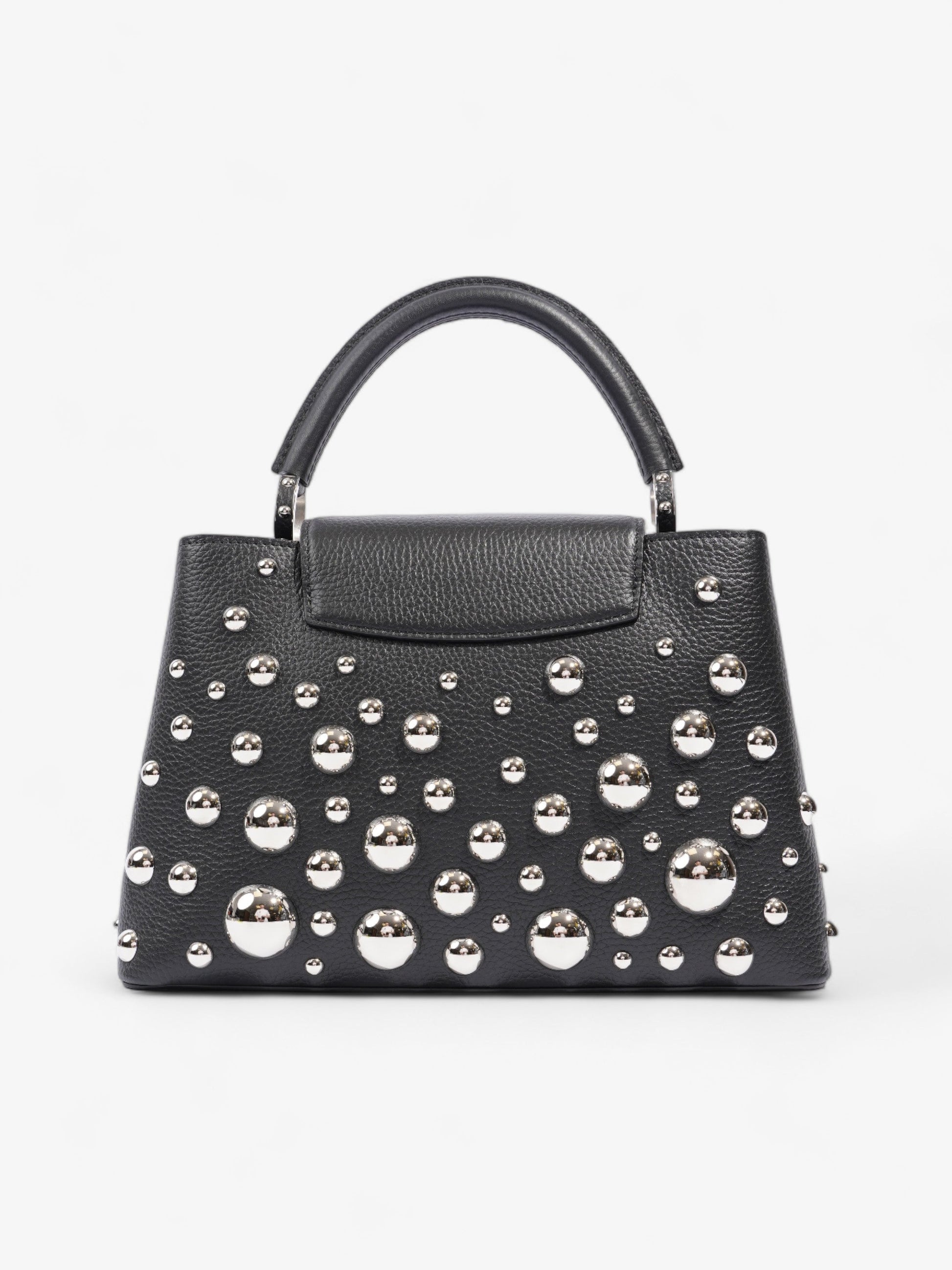 Louis Vuitton X Yayoi Kusama Narcissus Garden Capucines MM Black Leather