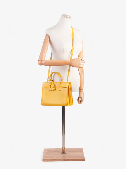 Saint Laurent Sac De Jour Yellow Leather Baby
