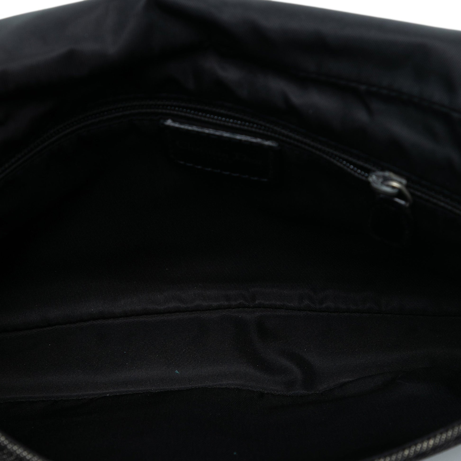 Gray Dior Denim Malice Flap Shoulder Bag