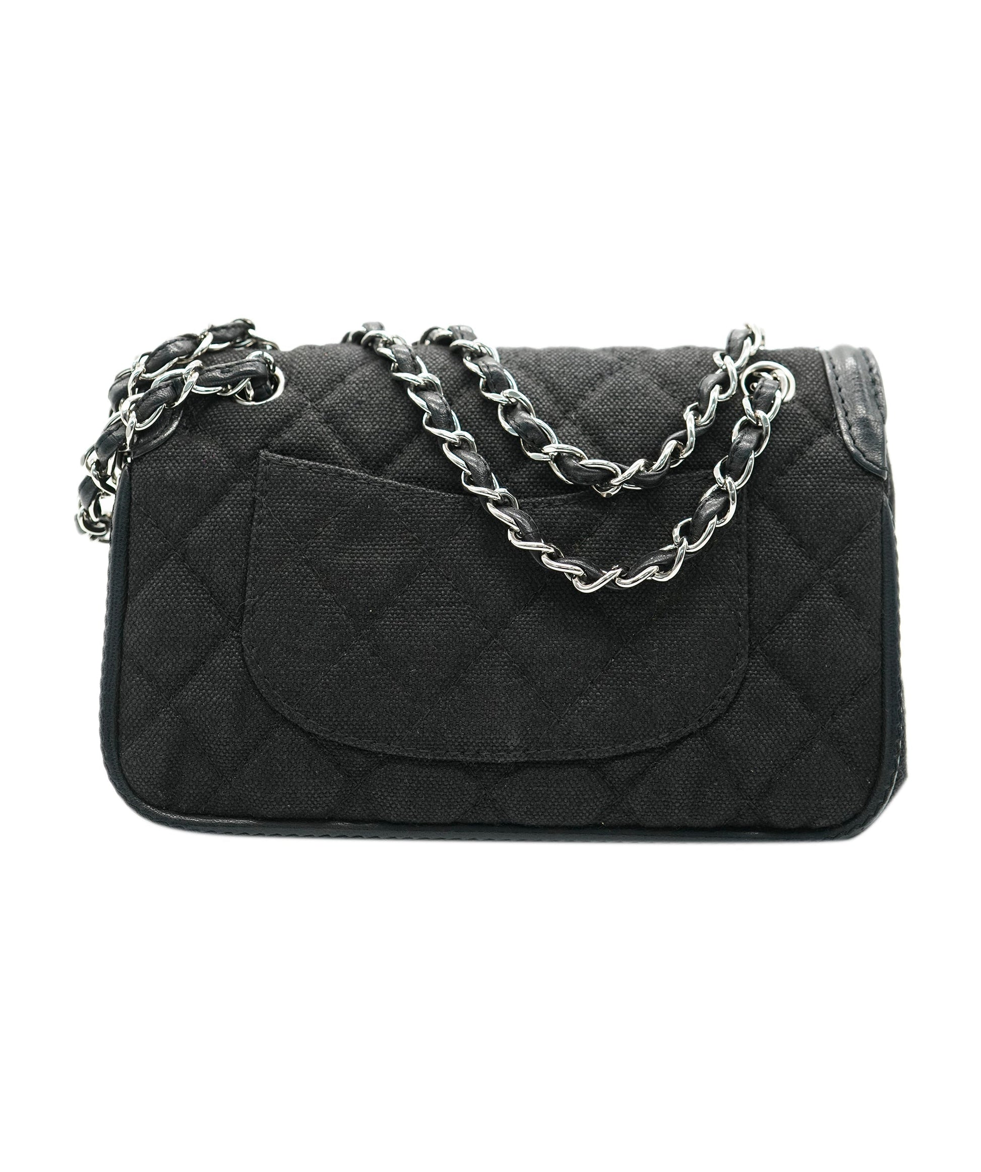 Chanel Black Double Flap Canvas with GHW Bag ALC2214