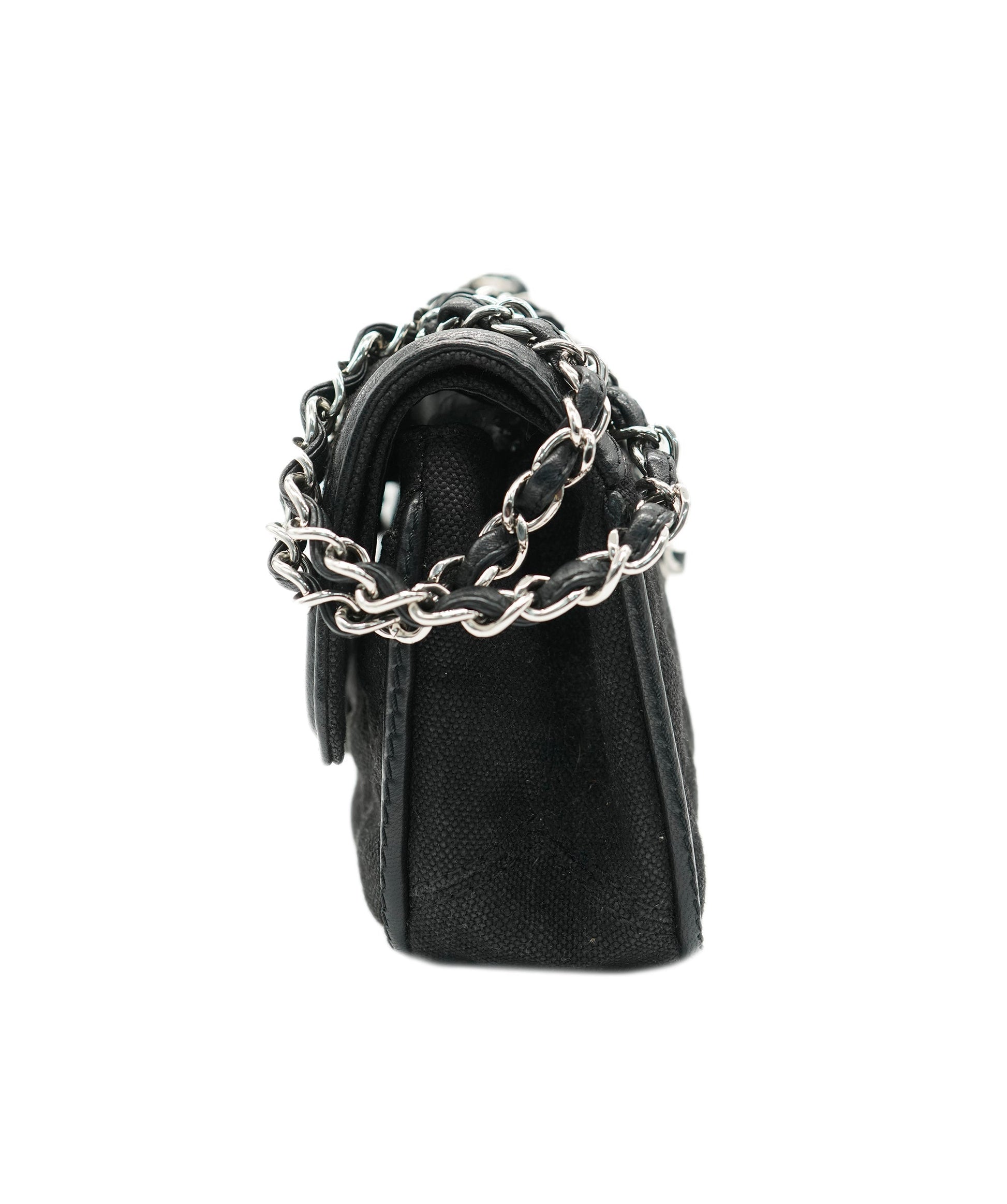 Chanel Black Double Flap Canvas with GHW Bag ALC2214