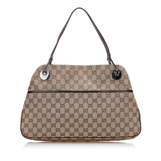 Gucci Leather Canvas Tote