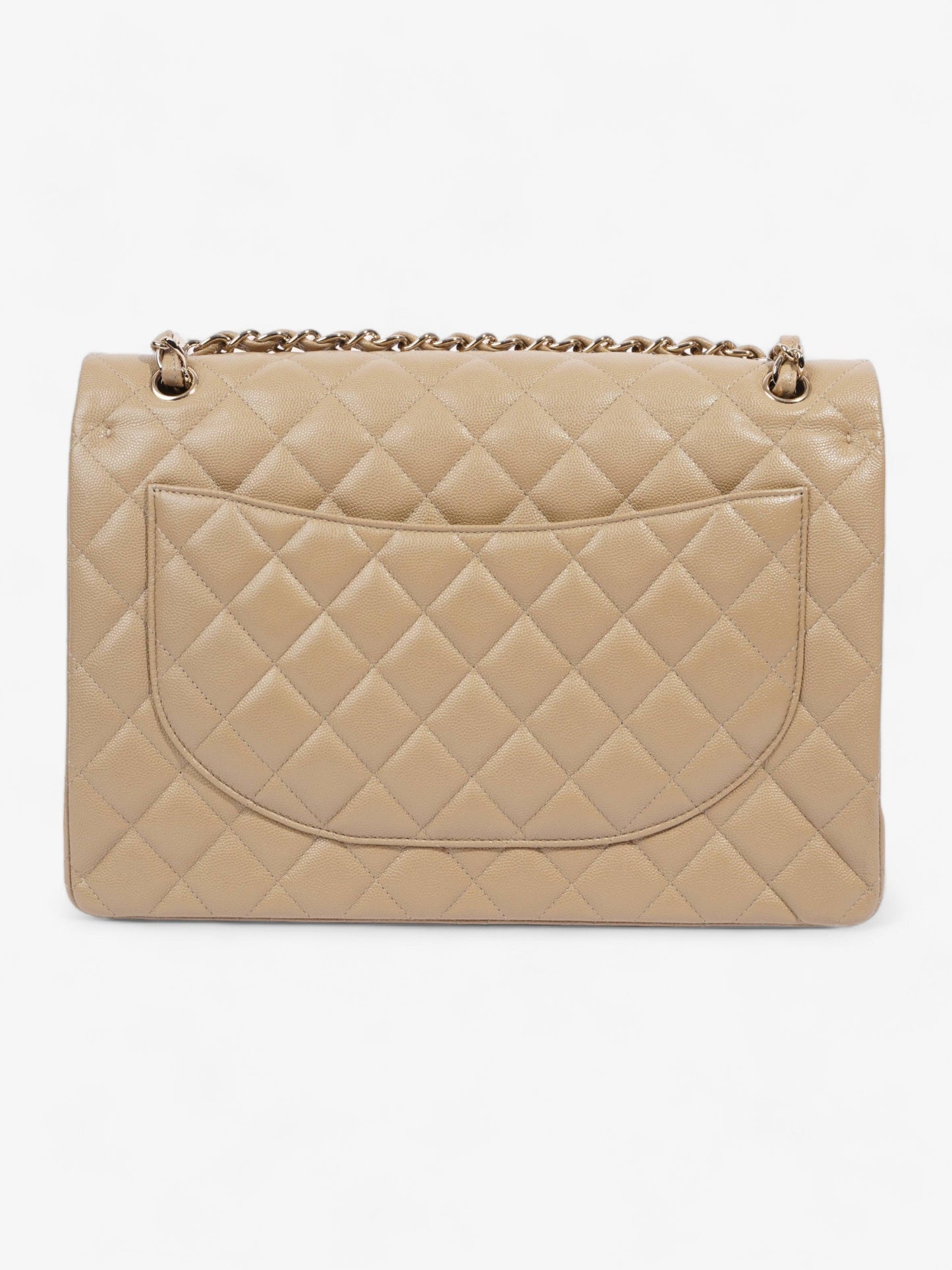 Chanel Classic Flap Mustard Caviar Leather Maxi