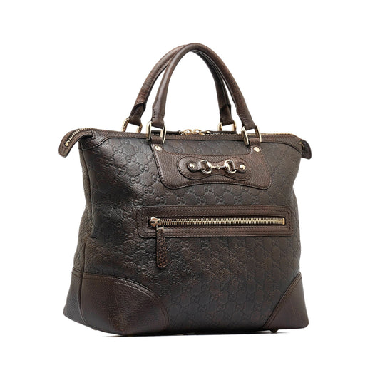 Gucci Guccissima Brown Leather Tote Style 3