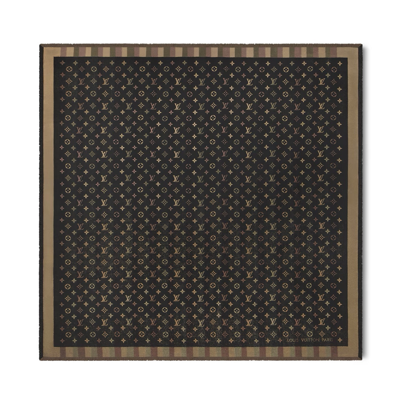 LOUIS VUITTON CHALE MONOGRAM SO SHINE SILK SCARF