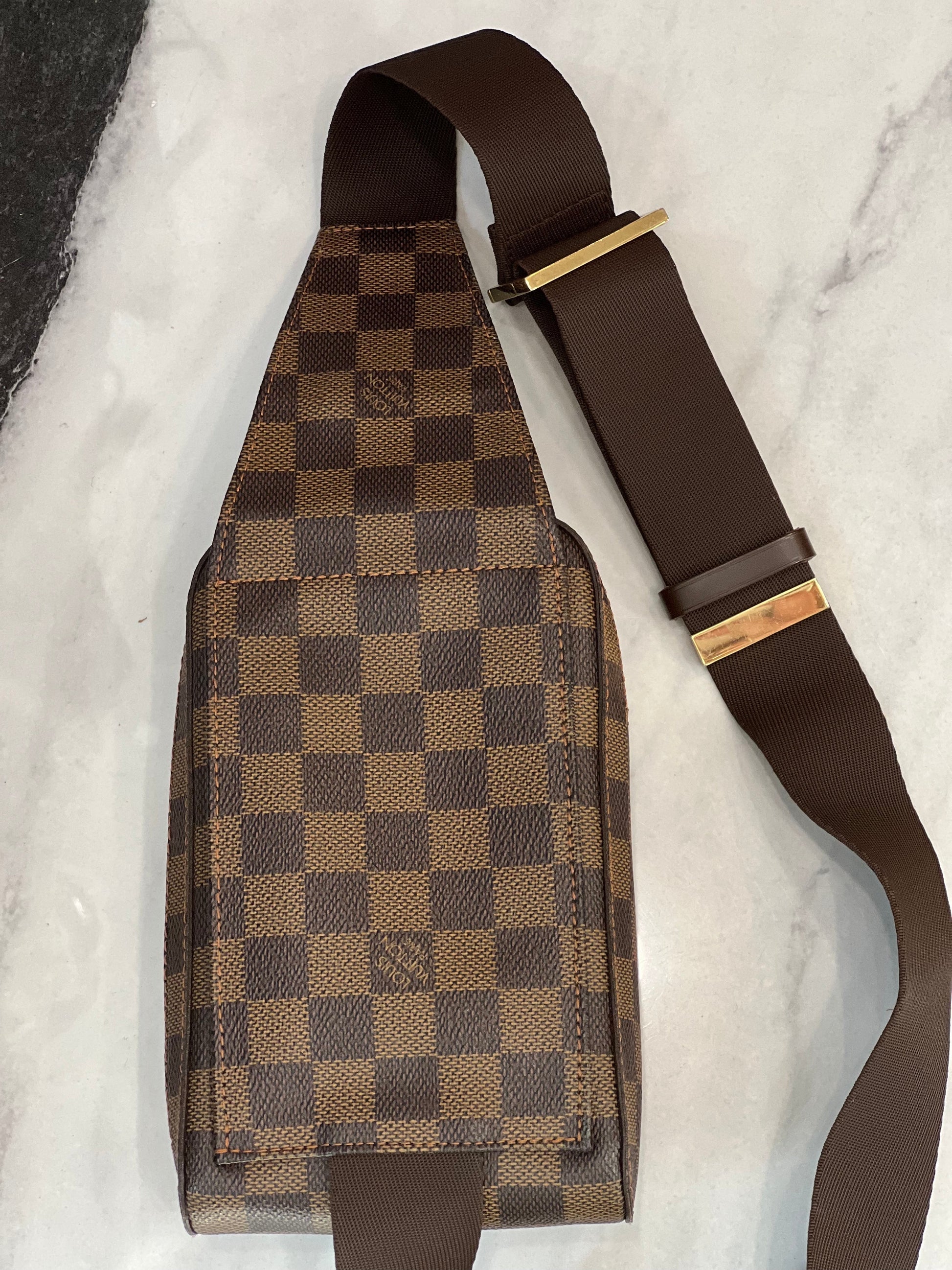 LOUIS VUITTON DAMIER EBENE GERONIMOS BELT BAG