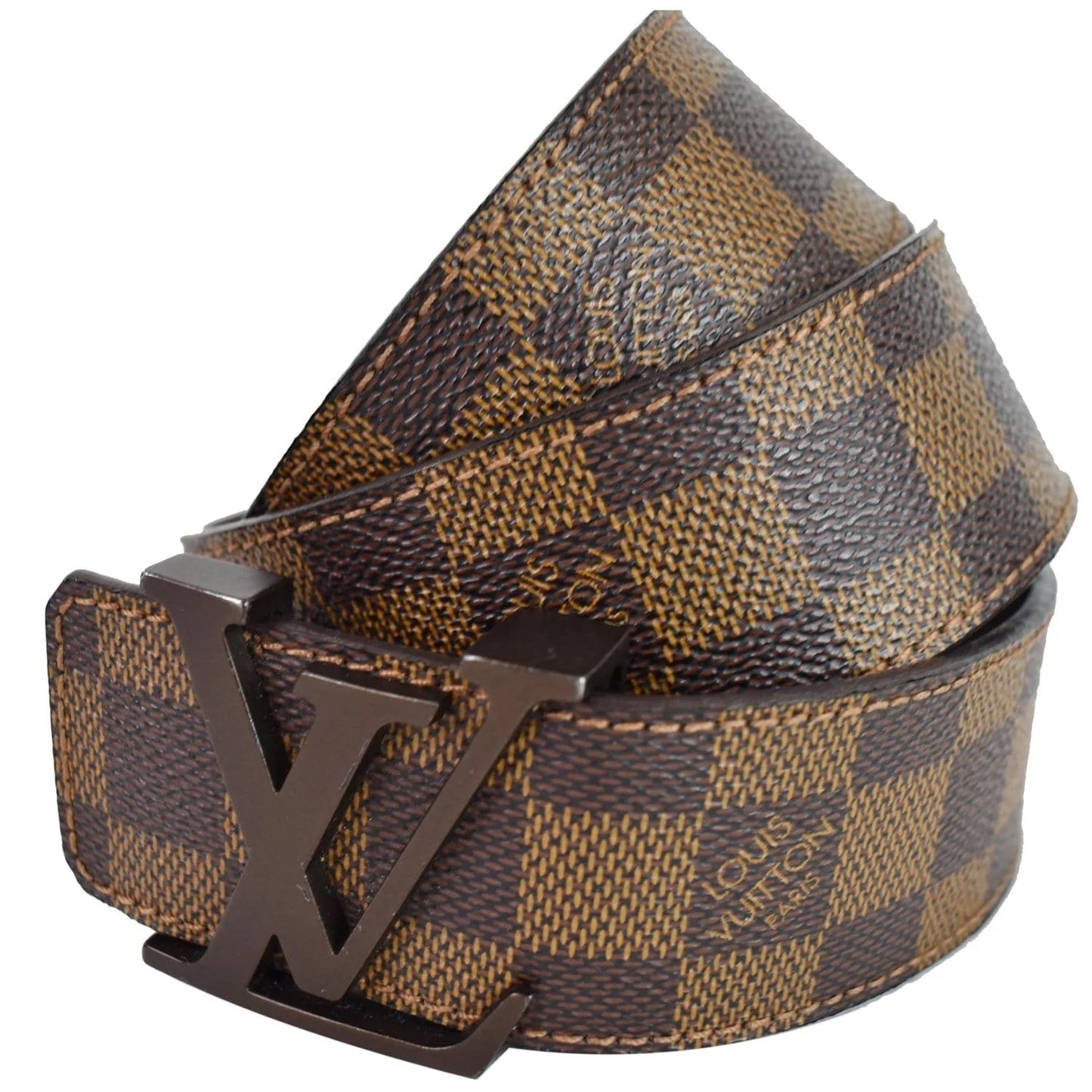 LOUIS VUITTON DAMIER EBENE LV INITIALES BELT