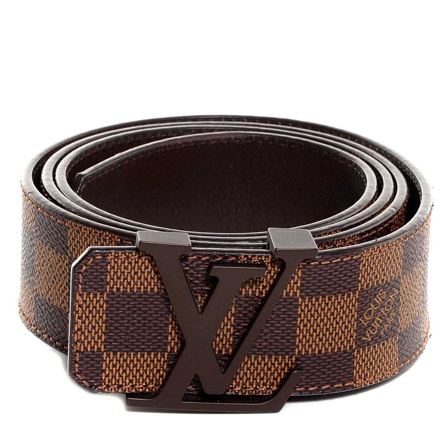 LOUIS VUITTON DAMIER EBENE LV INITIALES BELT