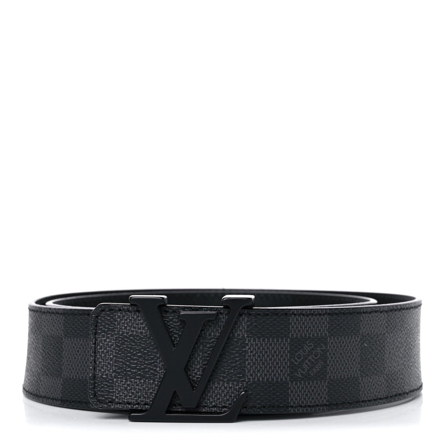 LOUIS VUITTON DAMIER GRAPHITE LV INITIALS BELT