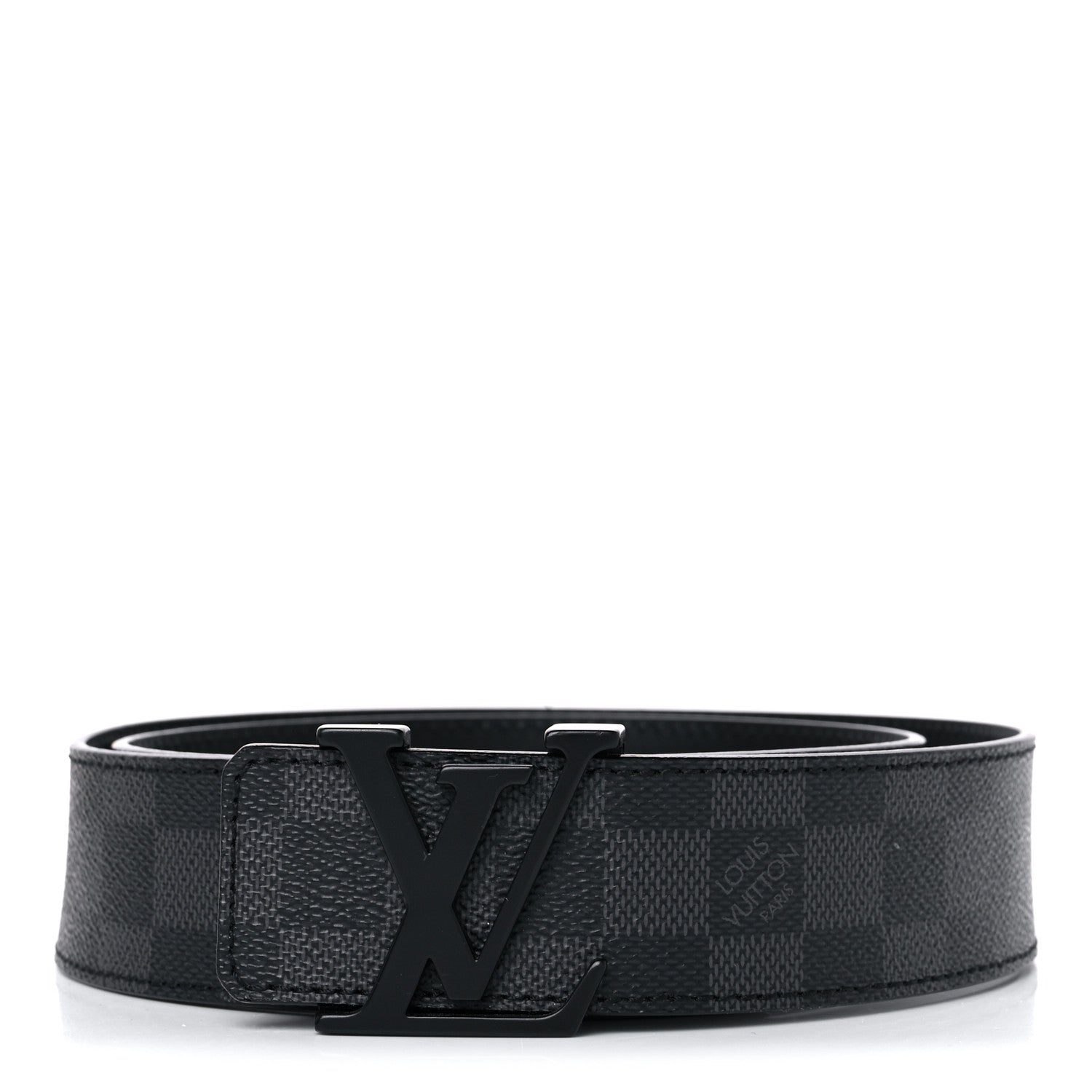 LOUIS VUITTON DAMIER GRAPHITE LV INITIALS BELT