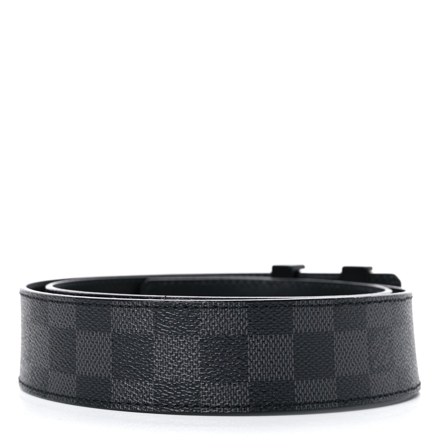 LOUIS VUITTON DAMIER GRAPHITE LV INITIALS BELT
