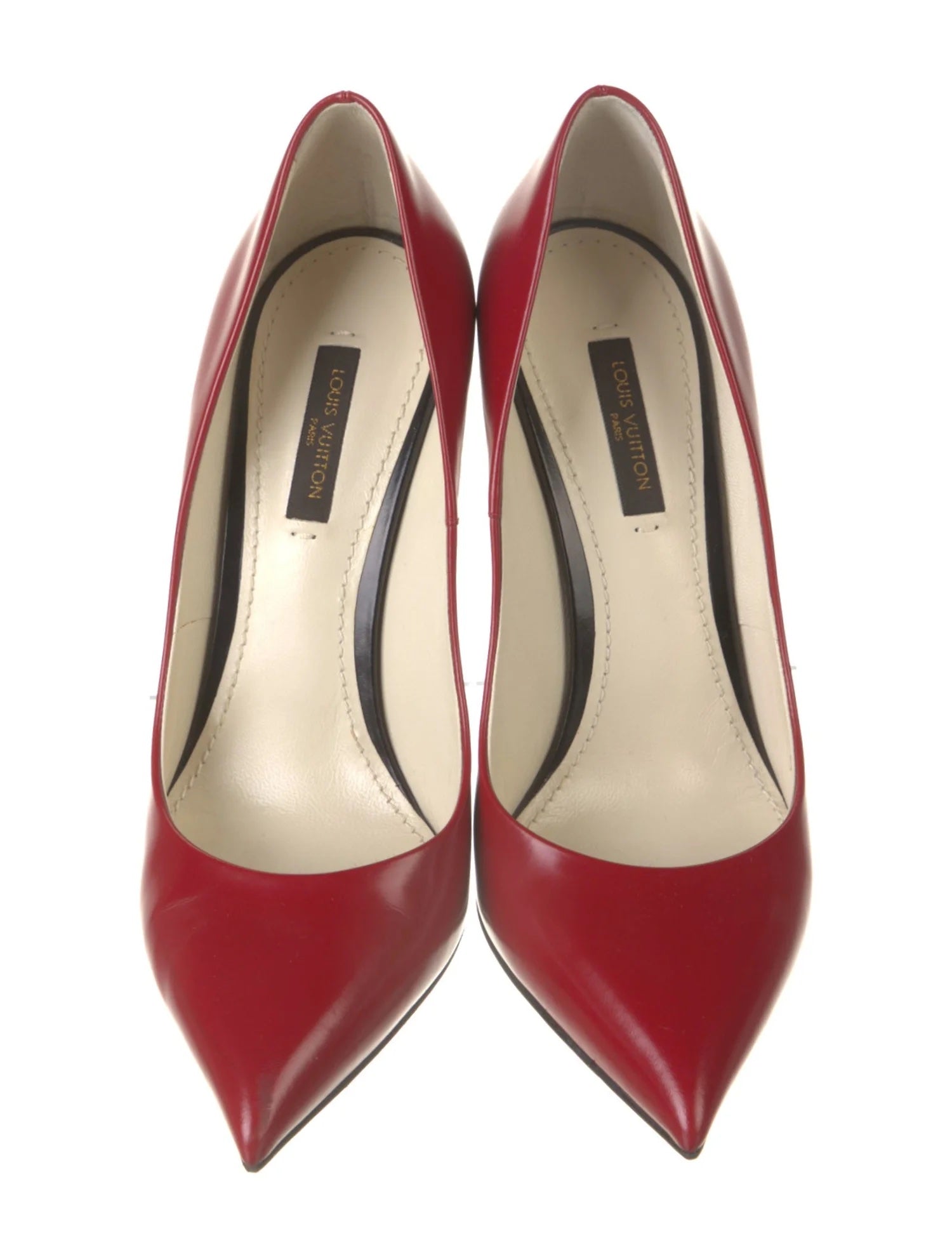 LOUIS VUITTON EYELINE POINTED TOE LEATHER PUMPS