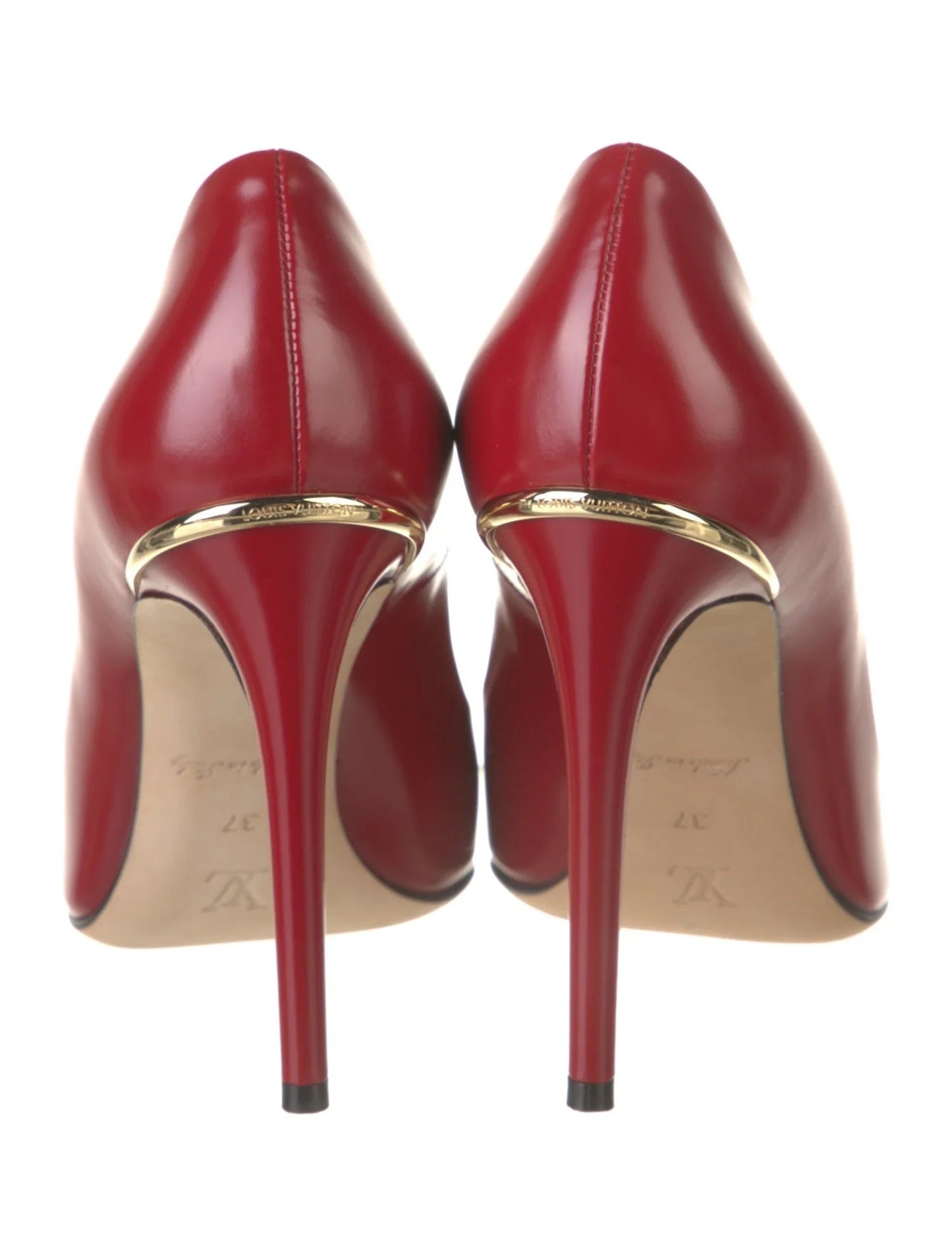 LOUIS VUITTON EYELINE POINTED TOE LEATHER PUMPS